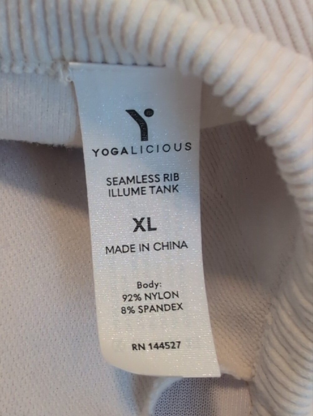 YOGALICIOUS Seamless Rib Illume Tank Bundle of 2 Ribbed Cross Back Bralette XL - Picture 9 of 11